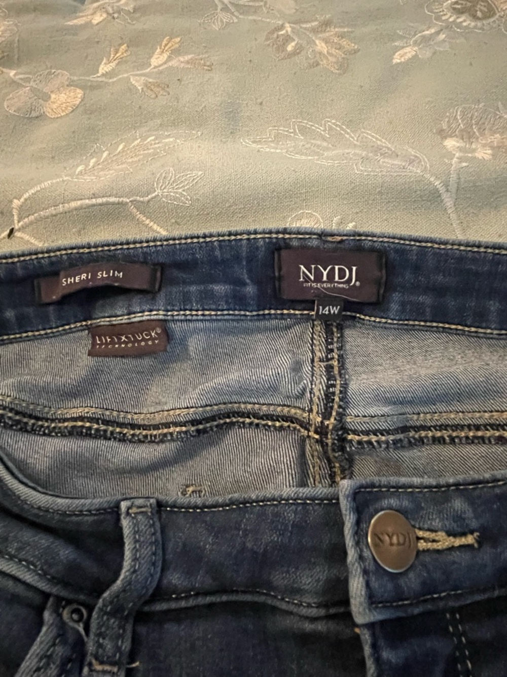 NYDJ Sheri Slim Jeans in blue denim - Picture 6 of 12